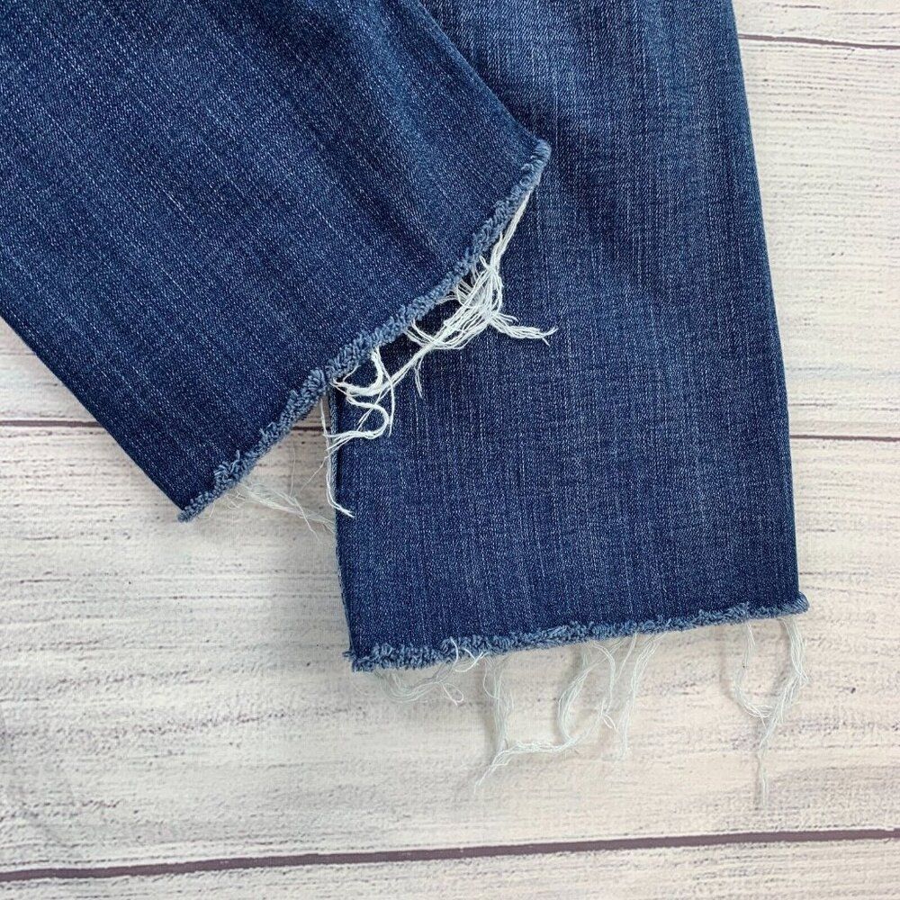 BKE Capri Jeans sz 28 Dark Wash Starlite Low Rise Raw Hem 24" inseam - Picture 8 of 11
